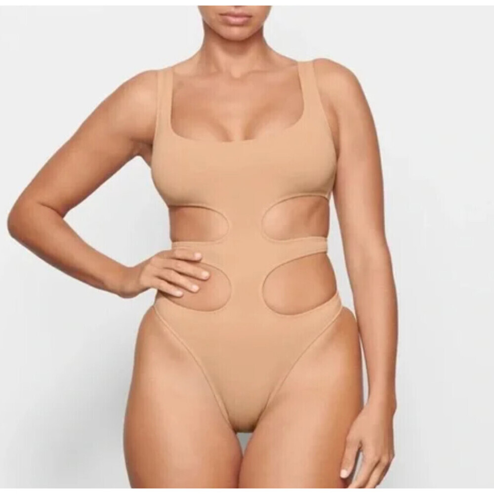 SKIMS Cut Out One Piece Swimsuit OCHRE 4X